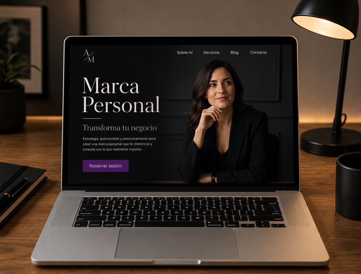 Ejemplo de diseño web: Marca personal — Estilo editorial